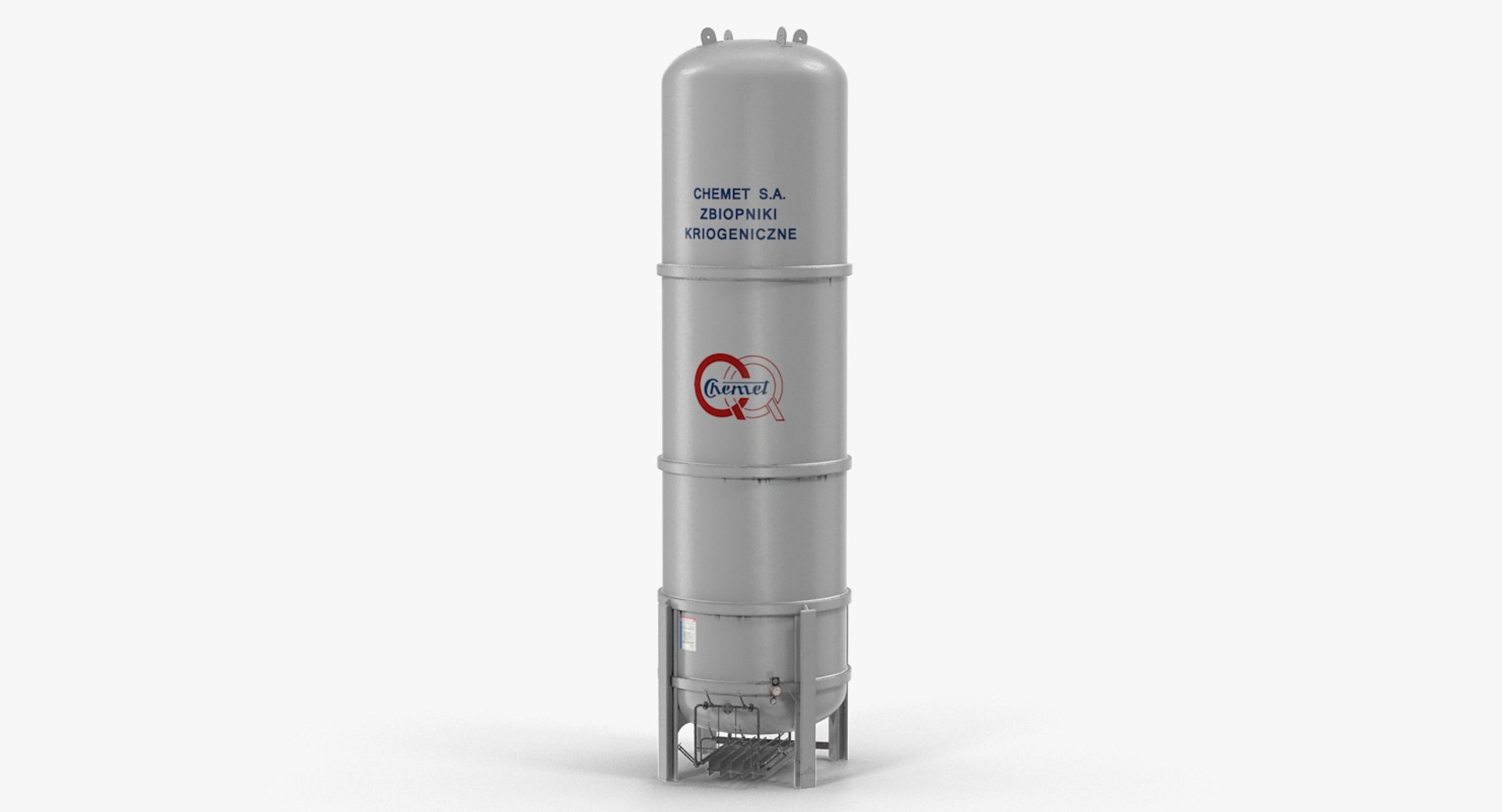 CNG and LNG Fuel Storage Tank 3D model preview