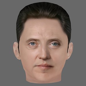 3D Christopher Walken Head - Low poly head for game