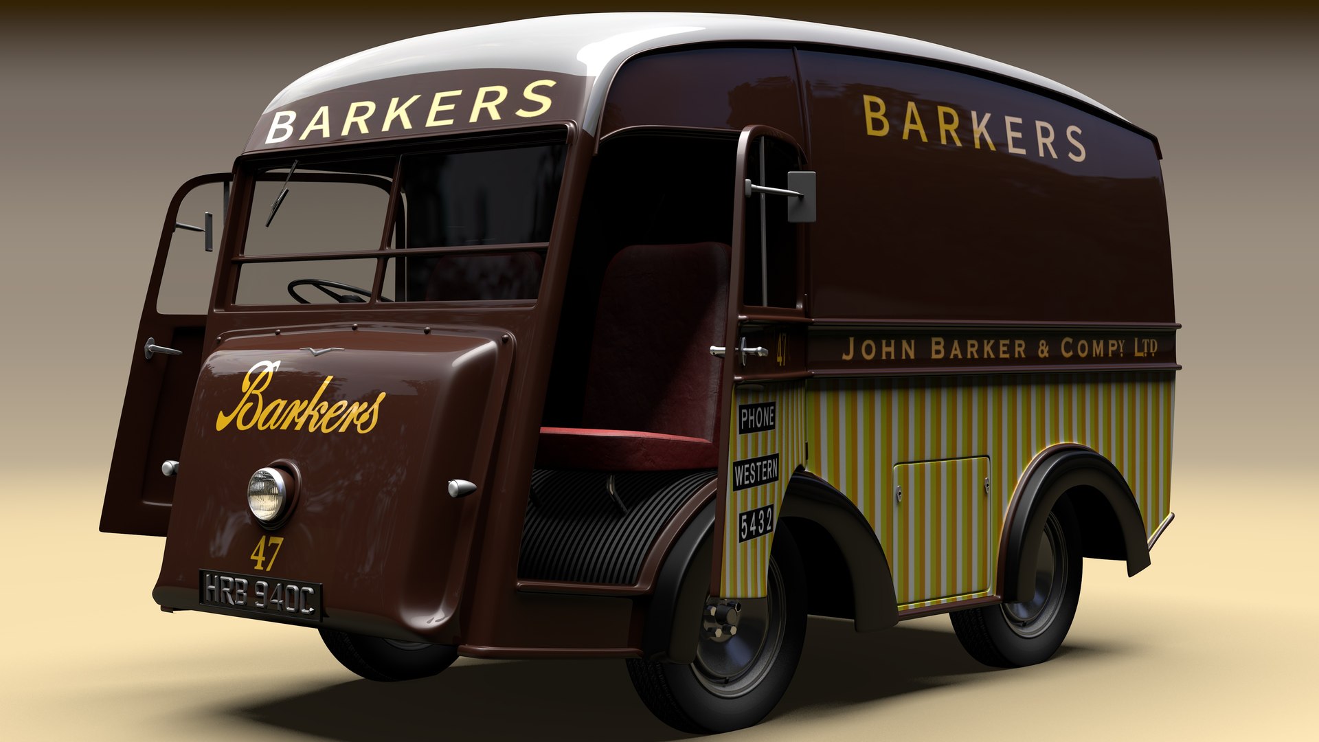 3D Metrovick Electric 1520cwt Van 1939 Model - TurboSquid 1859175