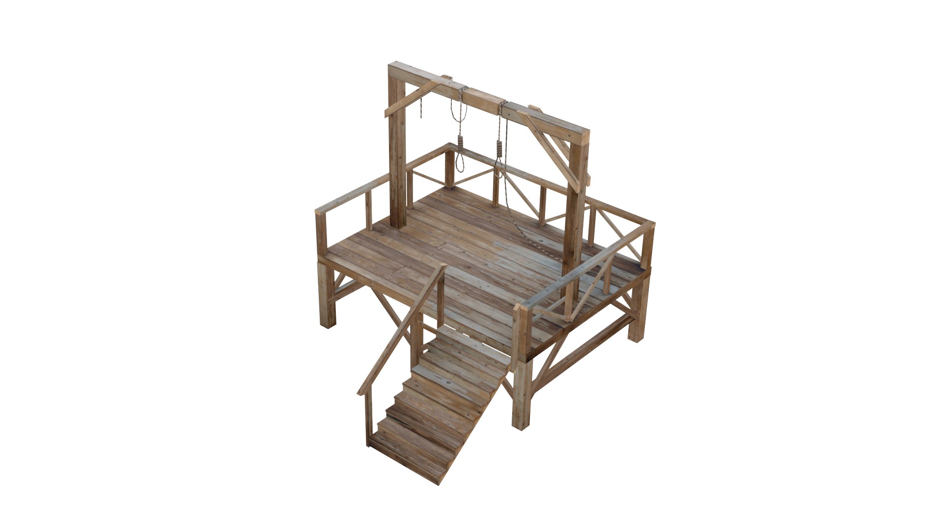 3D Low Poly Gallows 3D Model - TurboSquid 2297873