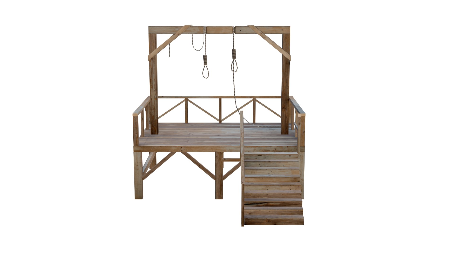 3D Low Poly Gallows 3D Model - TurboSquid 2297873