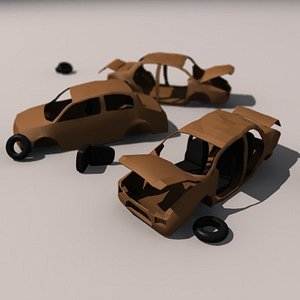 3d wrecks car model
