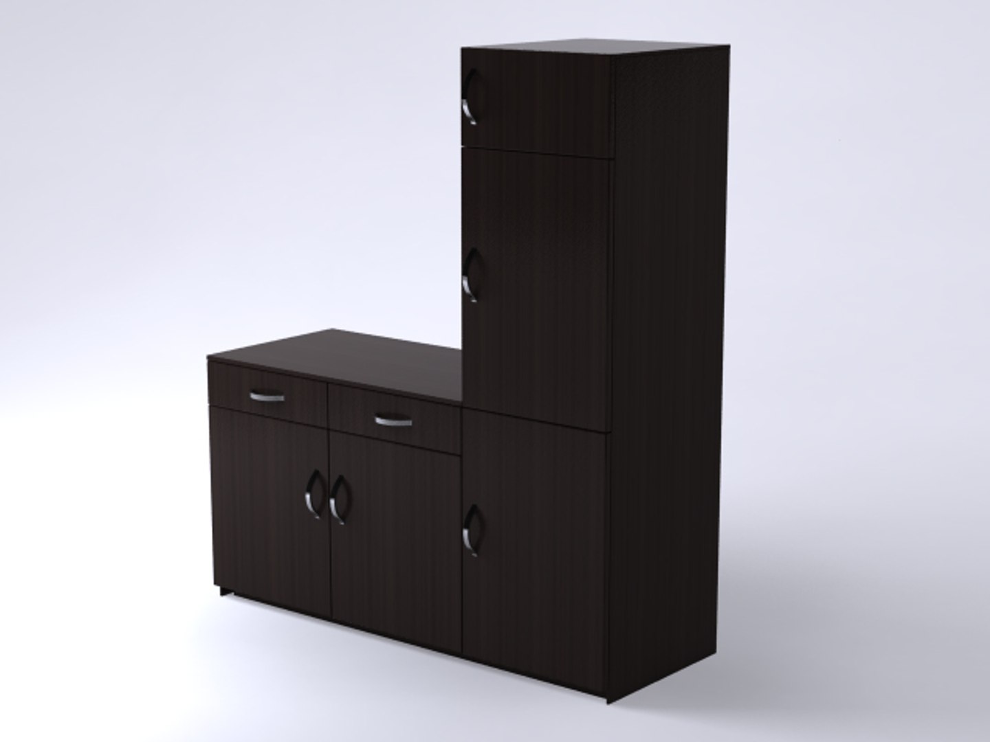 Triple Unit Refrigerator 3d Model