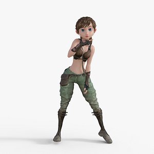 3D Cartoon Fantasy Woman model