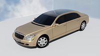 2004 Maybach 62 - Low Poly - Removable Badges - LOD - Custom Textures - EU  US Specs