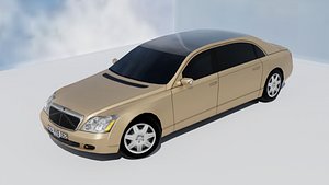 2004 Maybach 62 - Low Poly - Removable Badges - LOD - Custom Textures - EU  US Specs