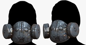 3D Gas mask respirator scifi futuristic 3D
