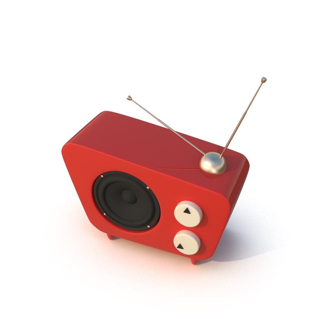 3d model of stylized cartoon radio https://p.turbosquid.com/ts-thumb/nz/J9v0KN/oIcJJdIQ/cartoon_radio0066/png/1441052399/1920x1080/fit_q87/a602b5e338255958a884db75958cfd926e60a895/cartoon_radio0066.jpg