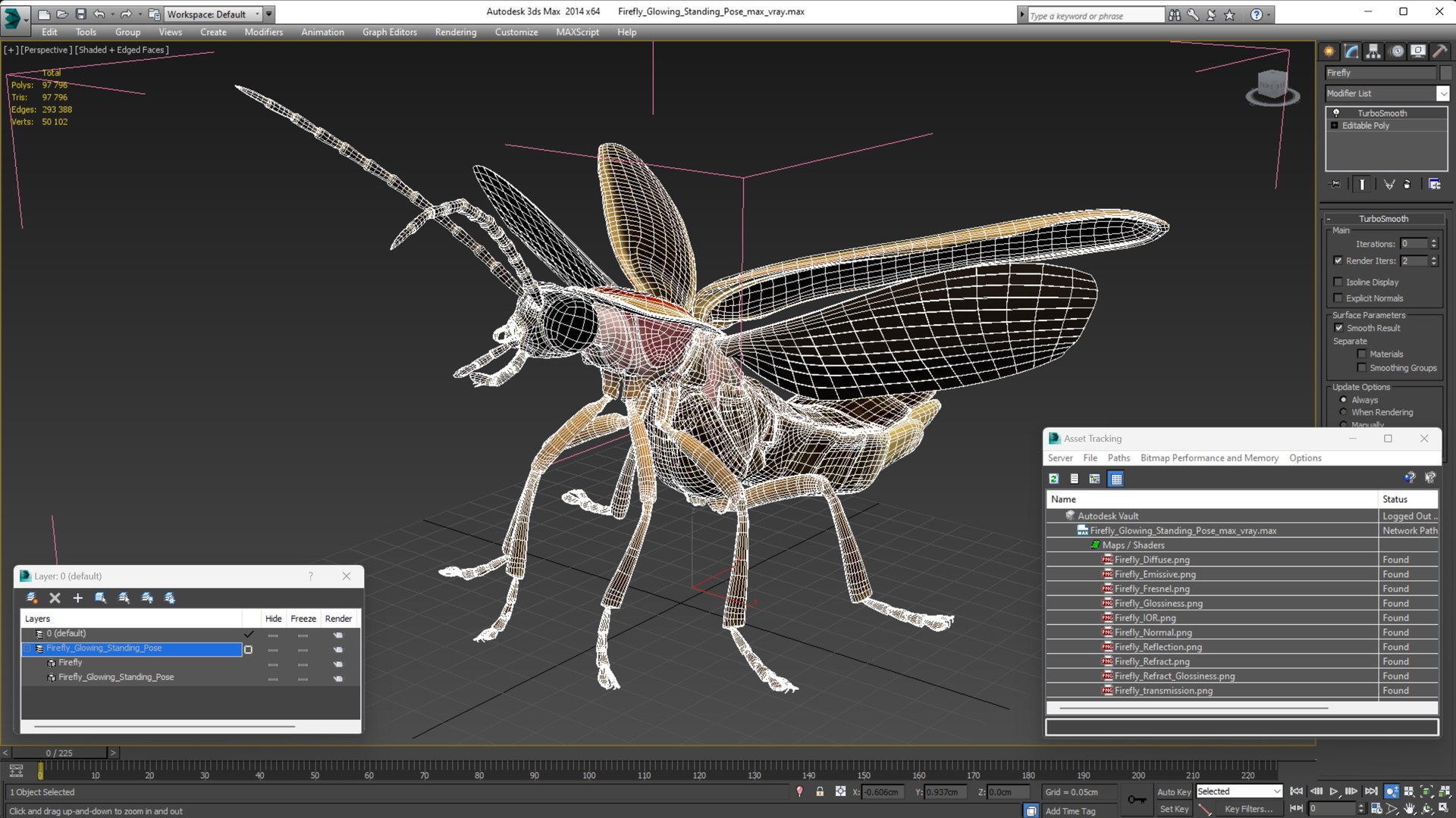 Firefly Glowing Standing Pose Model - TurboSquid 2171913