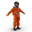 rigged astronauts 3 spacesuit 3d max