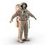 rigged astronauts 3 spacesuit 3d max