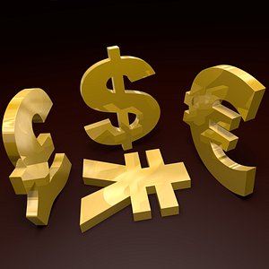 Currency Symbols Textured