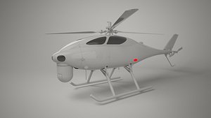 3D model drone helicopter uav