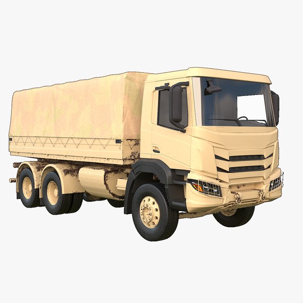 3D model Generic 6x4 Military Desert Camo Truck