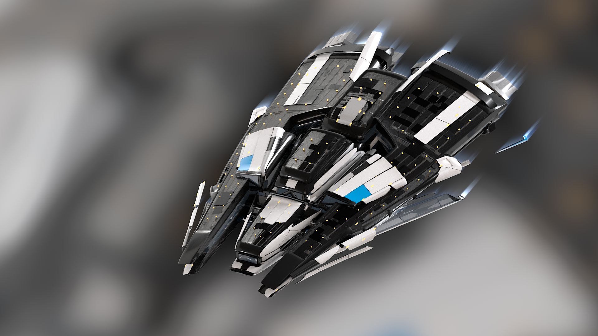 3D Lowpoly Sci Fi Spaceship Space Craft Air Vehicle 14 - TurboSquid 1842474