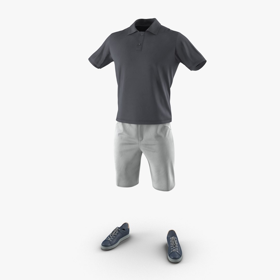 Mens Casual Clothes 3 3D model preview
