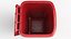 3D Wheeled Garbage Bin Red model