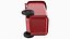 3D Wheeled Garbage Bin Red model