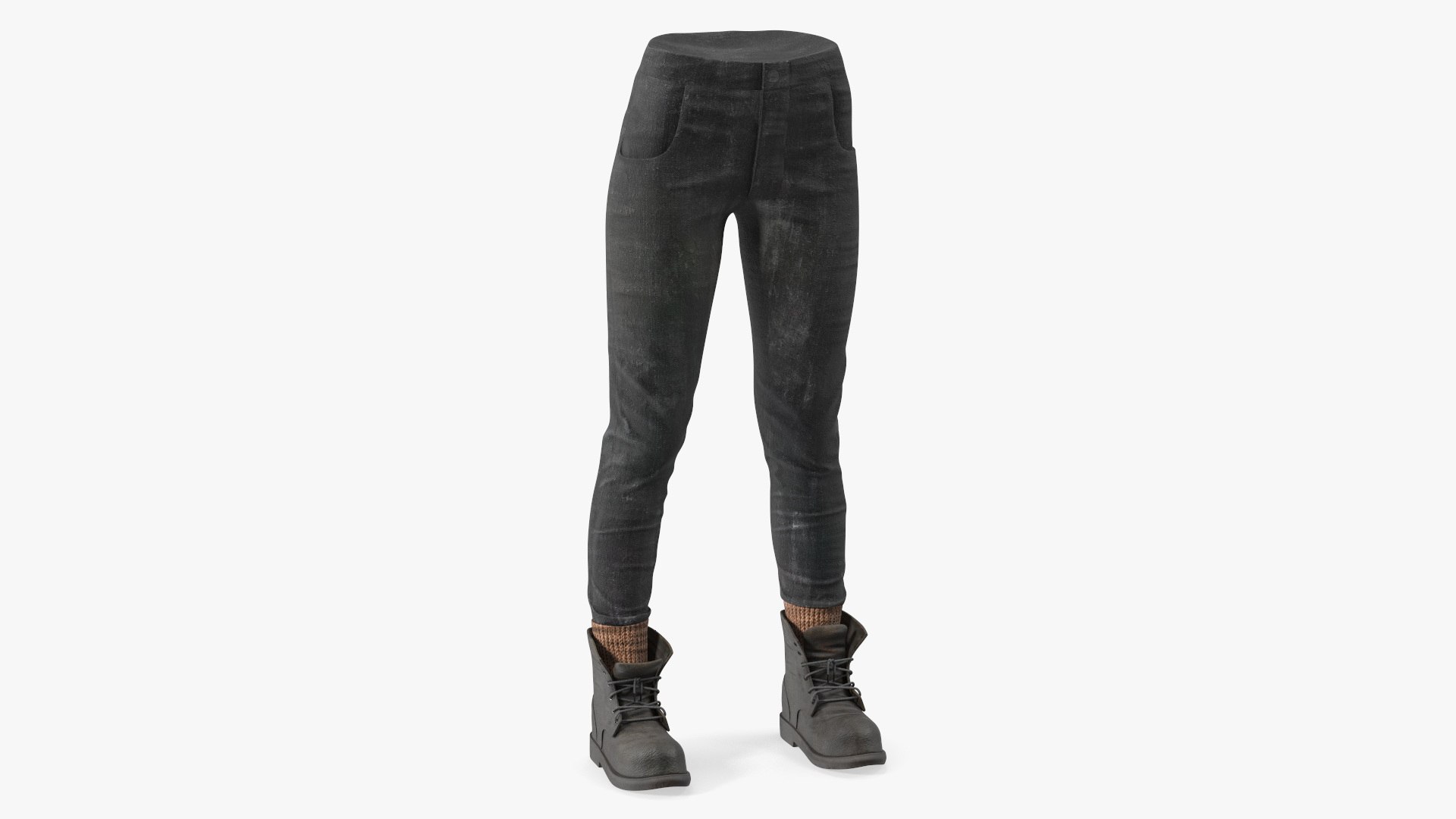 Lower Body in Pants and Boots 3D model preview