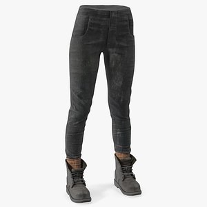 Lower Body in Pants and Boots model