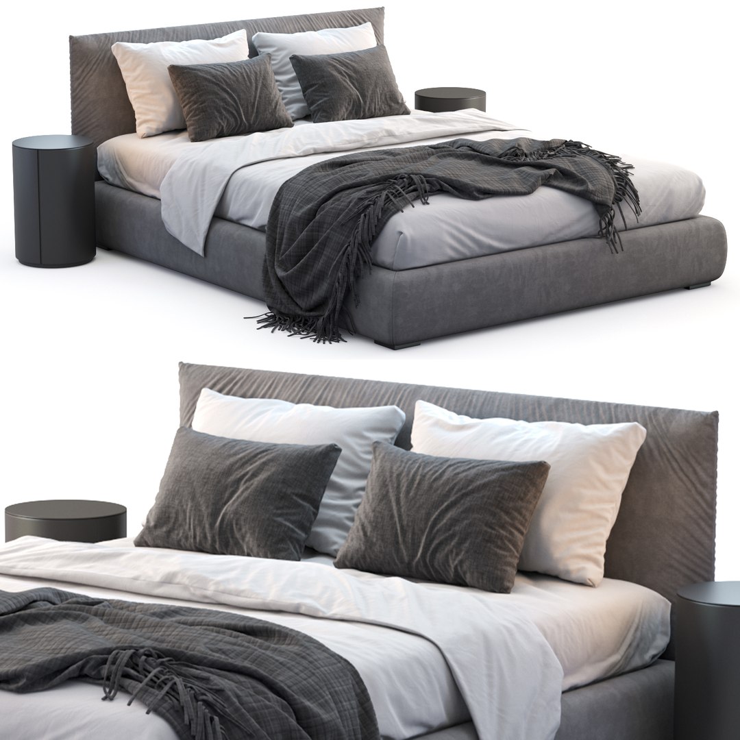 Meridiani Bed Scott 3D Model - TurboSquid 1568819