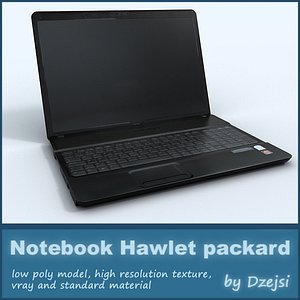 3d model of hp notebook hawlett packard