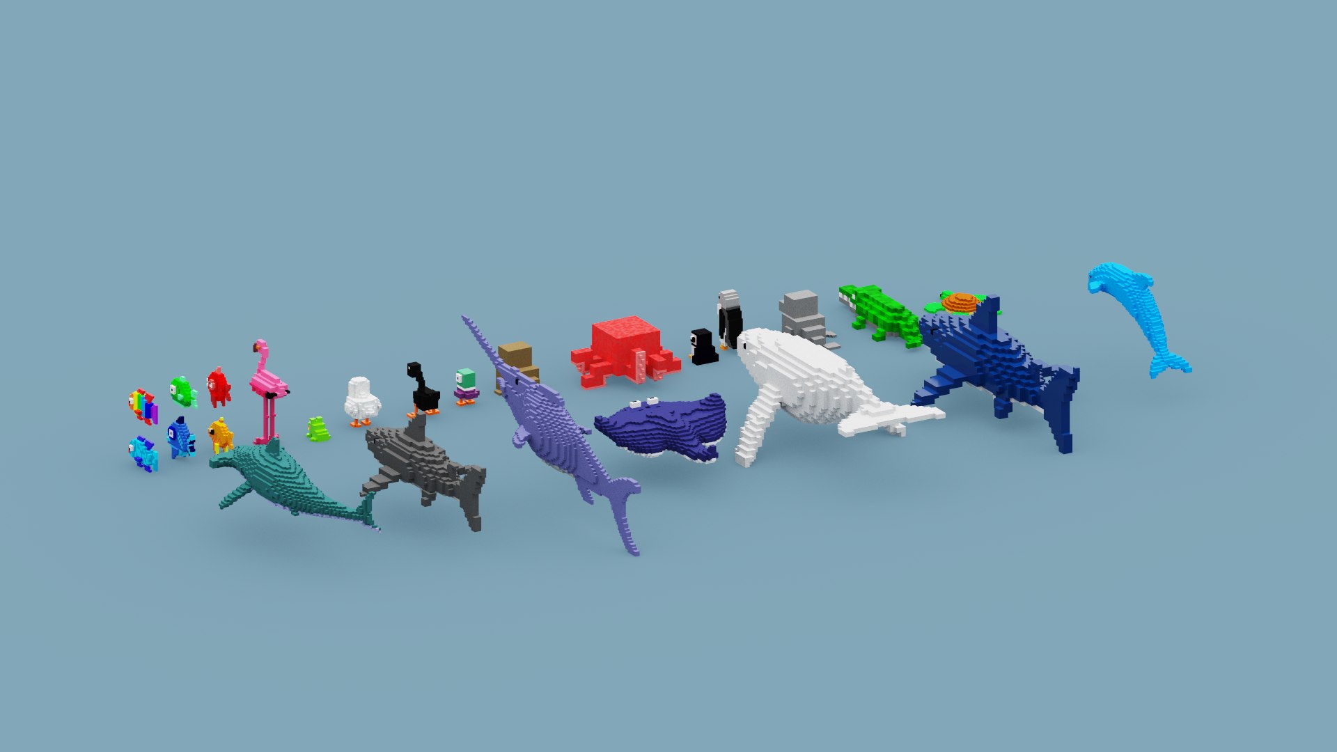 3D Voxel Sea Animals https://p.turbosquid.com/ts-thumb/o0/4FGhMO/Ds/spin202307081801250006/png/1688840952/1920x1080/fit_q87/12061076c8492c4d2f485a00351f8251b5f41474/spin202307081801250006.jpg
