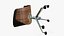 Office Chair Realistic Leather Wooden