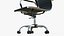 Office Chair Realistic Leather Wooden