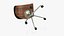 Office Chair Realistic Leather Wooden