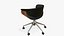 Office Chair Realistic Leather Wooden