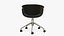 Office Chair Realistic Leather Wooden