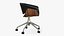 Office Chair Realistic Leather Wooden