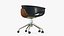 Office Chair Realistic Leather Wooden
