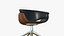 Office Chair Realistic Leather Wooden