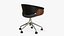 Office Chair Realistic Leather Wooden