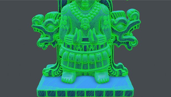 modelo 3d Estatua Azteca Dios del Mar HP - TurboSquid 2219955