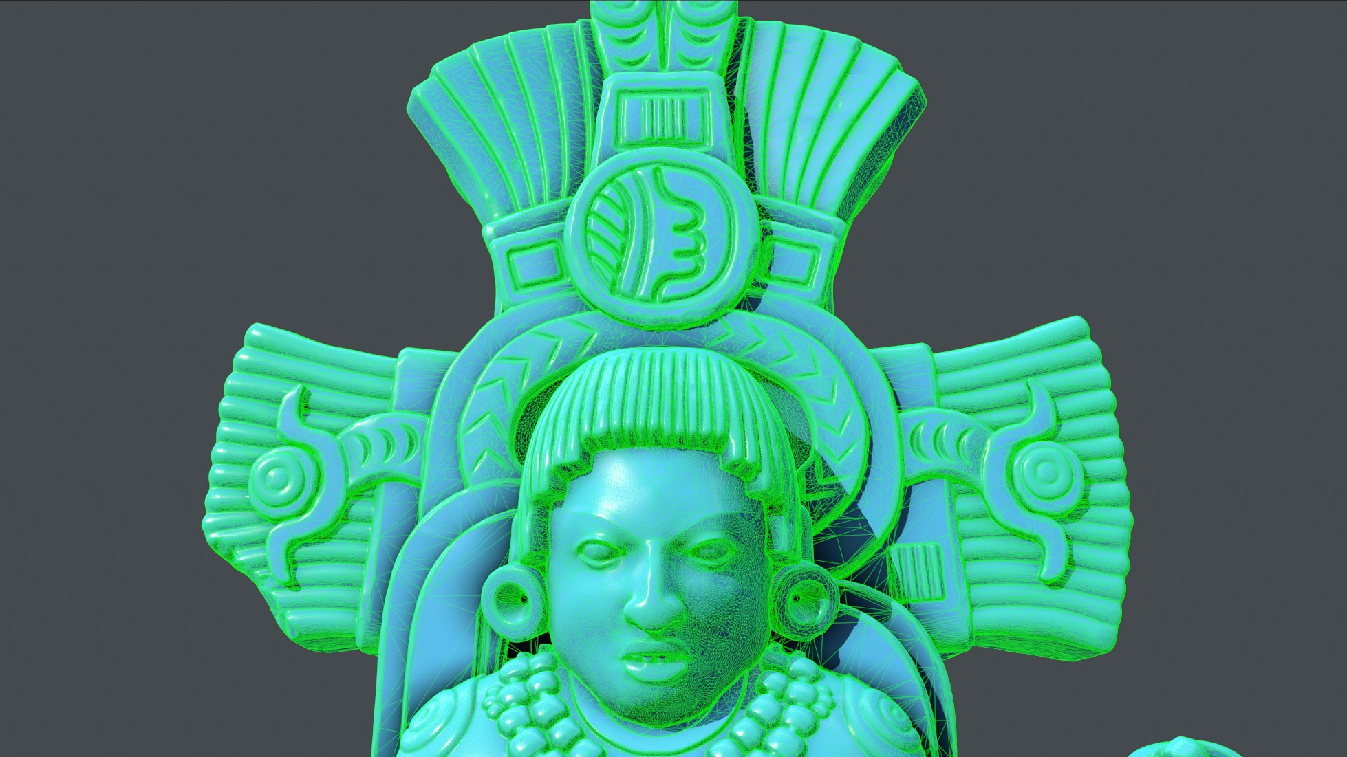 modelo 3d Estatua Azteca Dios del Mar HP - TurboSquid 2219955