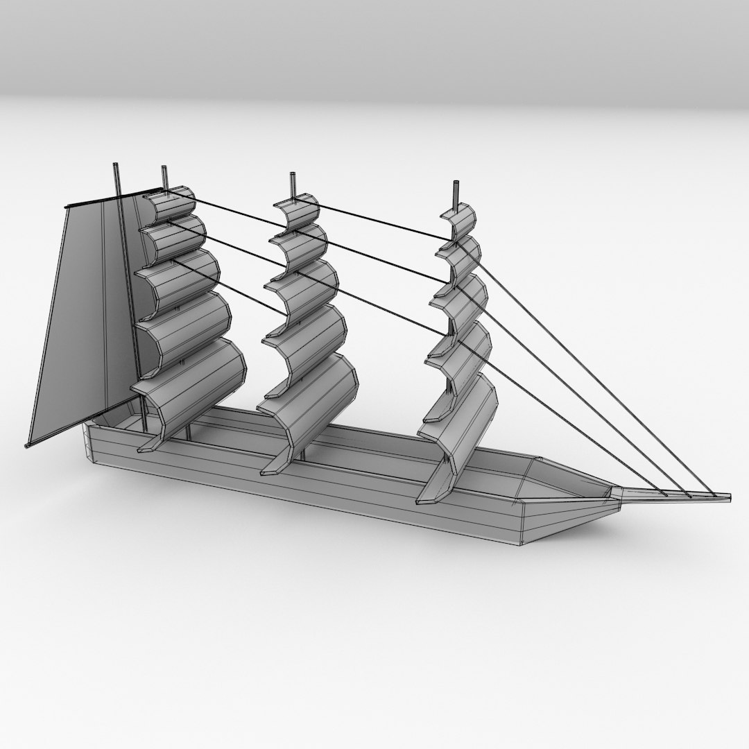 miniature ship 3d model