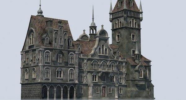 3D gothic house 03 build model - TurboSquid 1283139