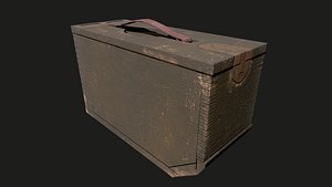 3D pbr ww1 ww2 ammo crate model