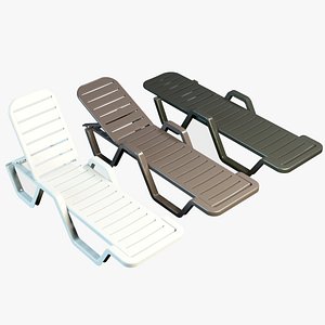 3D model Plastic Sun Lounger PBR