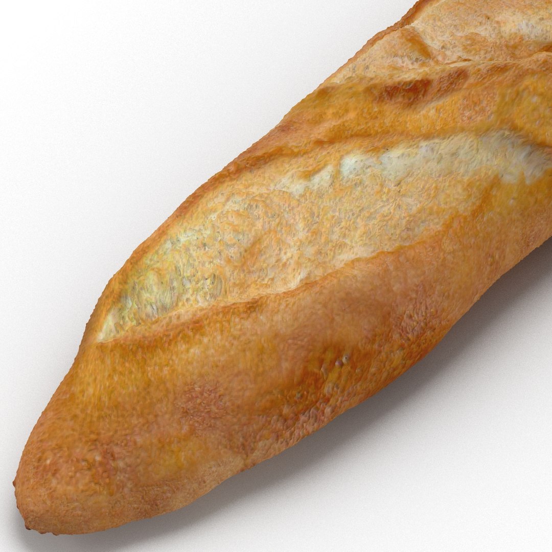 Baguette Modeled Realistic 3d Model