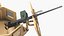 Armored Vehicle Tower with Machine Gun 3D model