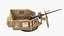 Armored Vehicle Tower with Machine Gun 3D model