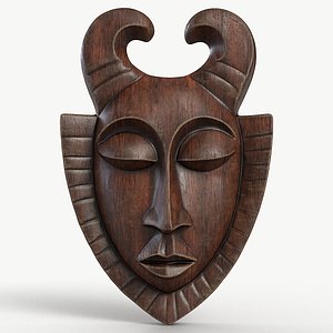 African Mask 003 Textured