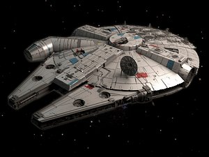 3ds movie millenium falcon space ship