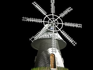 3d ancient windmill model
