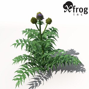 xfrogplants artichoke plant 3d max