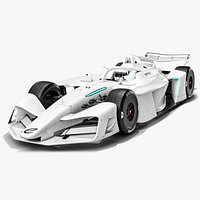 GEN4 Formula E 2026-2027 Race Car White Mockup